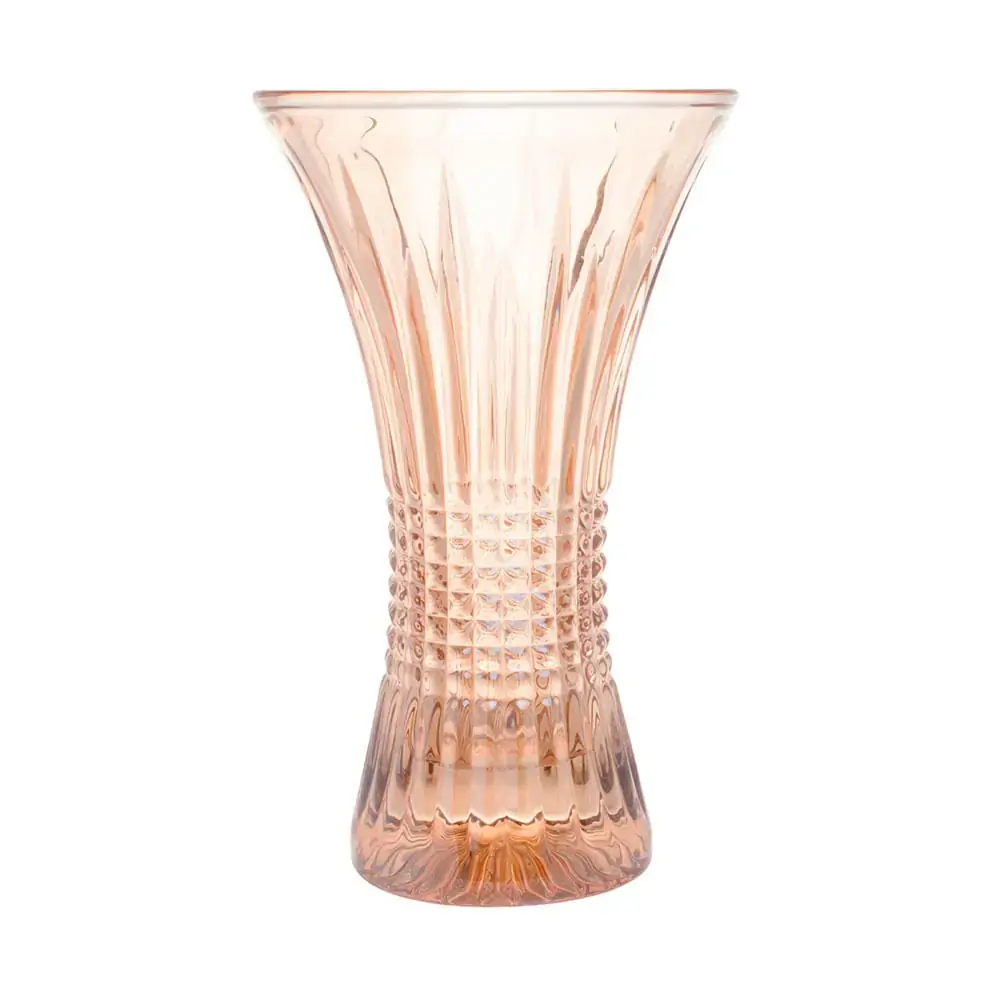 Vaso Cristal De Chumbo Queen Ambar 15x10x24cm