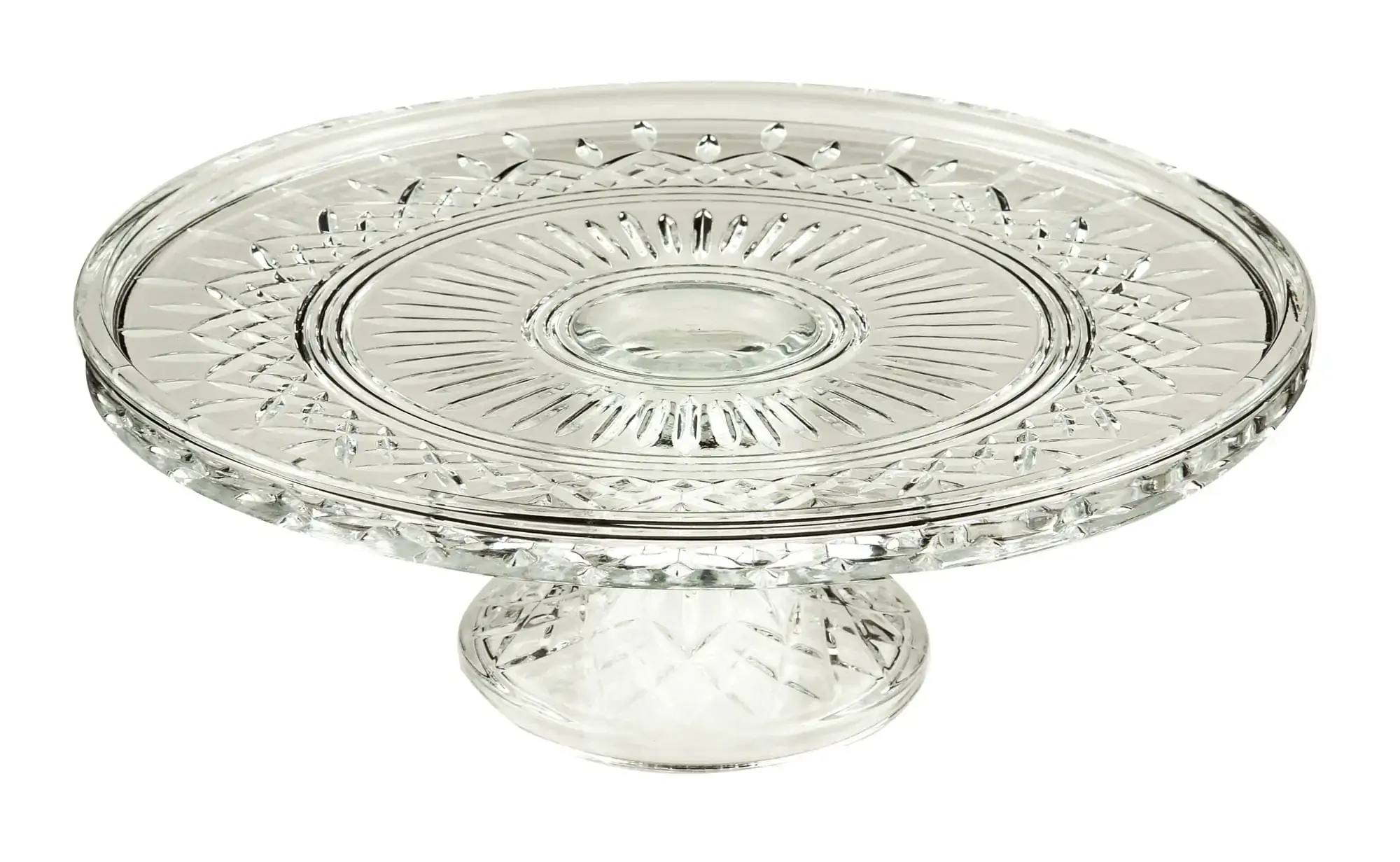 Prato Cristal De Chumbo P/bolo C/pe Lys 32x11cm