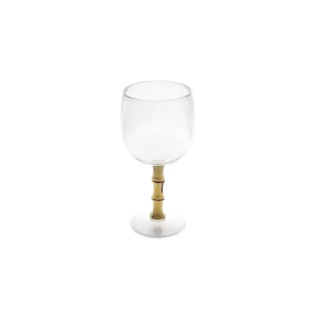 Jogo de Taças Pé em Bambu Bon Gourmet Transparente 500 ml - 6 peças