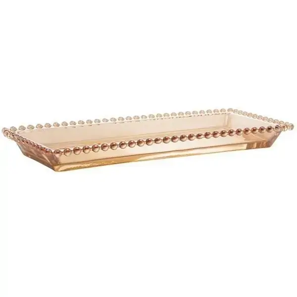 Travessa Cristal Pearl AMBAR 30X13CM WOLF 28225