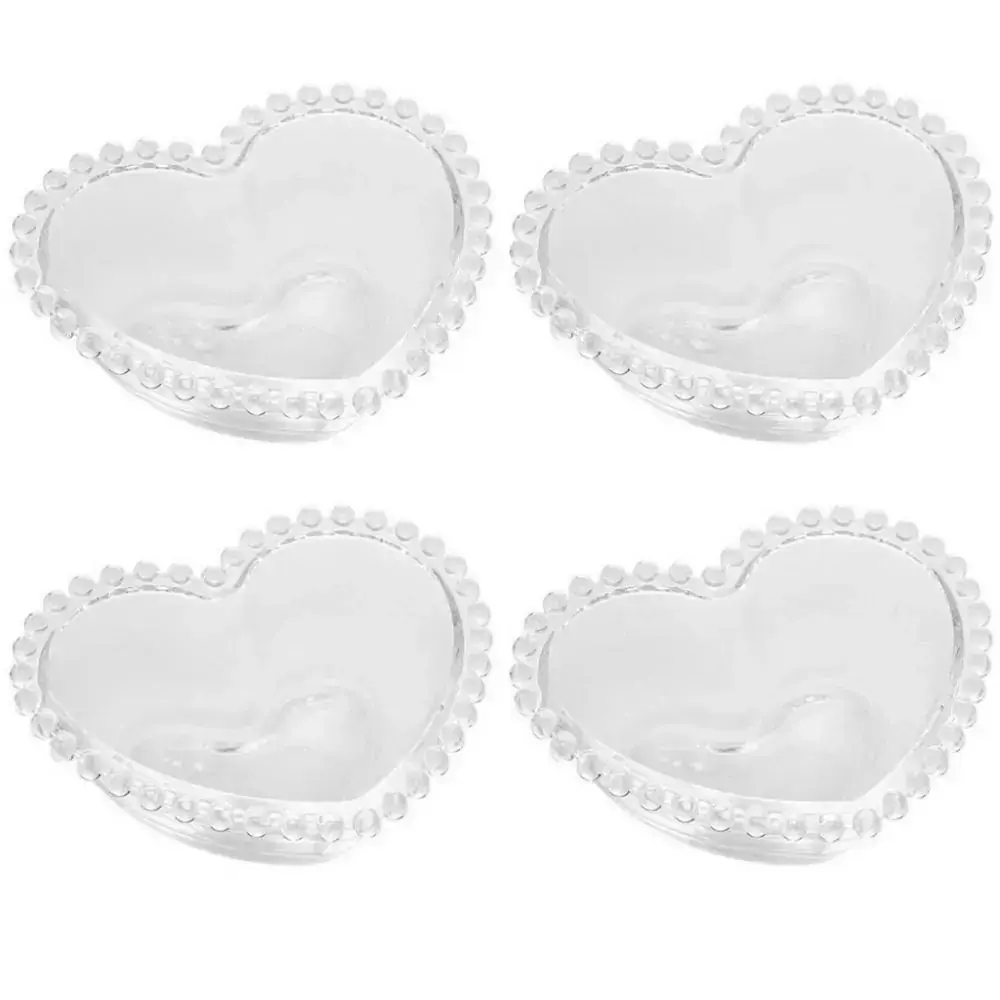 Conjunto 4 Bowls Coração Wolff Cristal Pearl 12cm - Rojemac
