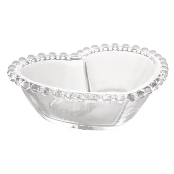 Bowl de Cristal Coraçao Bolinha Pearl WOLFF 28376