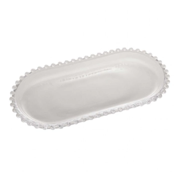 Travessa Cristal Oval Pearl 30x15x2cm 28384 Rojemac
