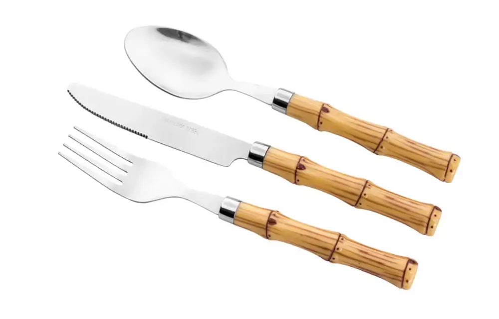 Faqueiro Inox 24pcs Cabo Plastico Bamboo 35354 Rojemac