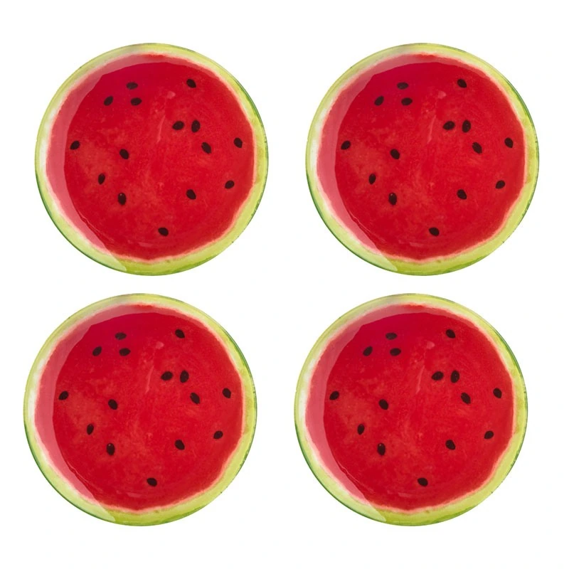Cj Bon Gourmet 4 Pratos Vd P/sobr Melancia Ver 20cm