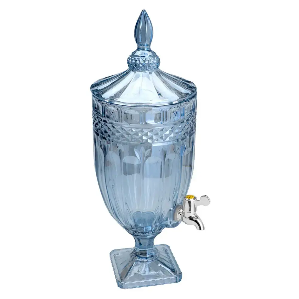 Dispenser/suqueira Cristal Ecologico Livre De Chumbo C/pe E Tampa Brandon Azul 4,5l