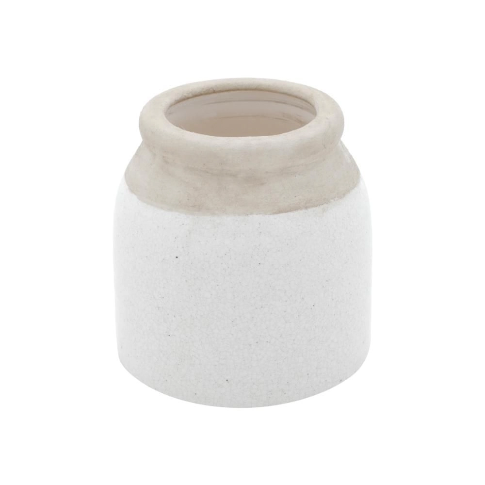 Vaso Royal Decor Porcelana Marfim 10x10cm Un