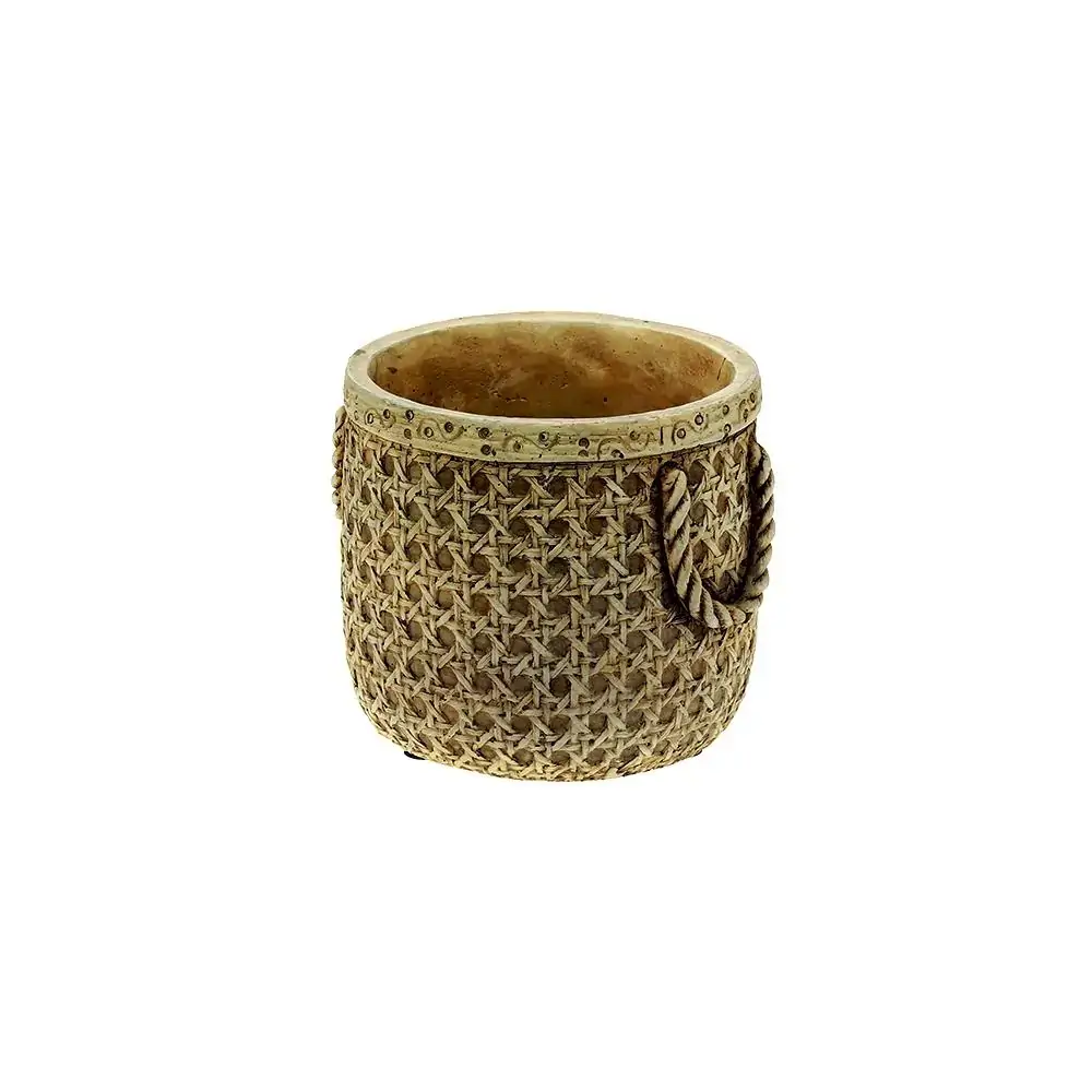 Vaso Decorativo Cimento Palha 16x15x13cm 60776 Rojemac