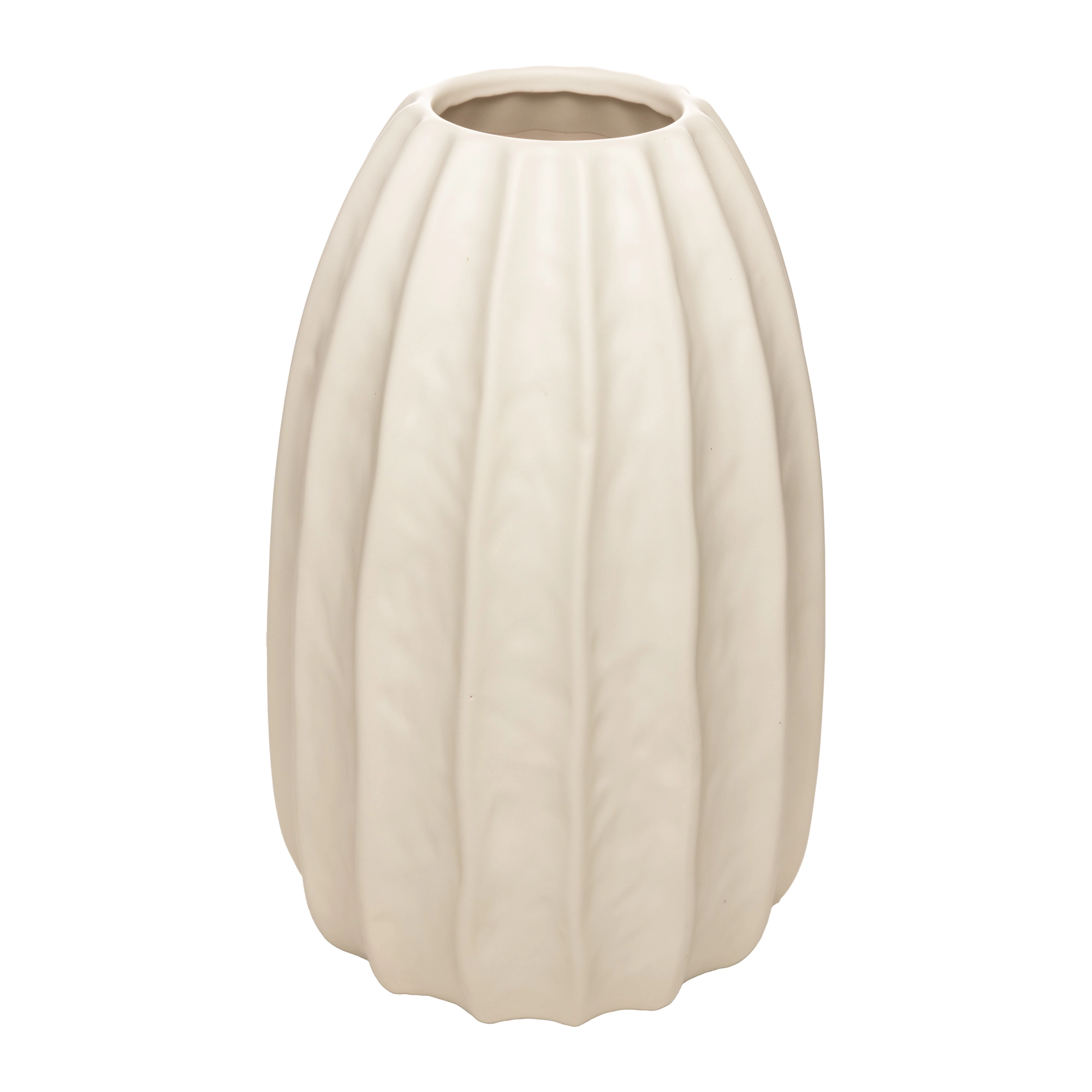Vaso Ceramica Pilar Branco 17,5x27,5cm 62078 Rojemac