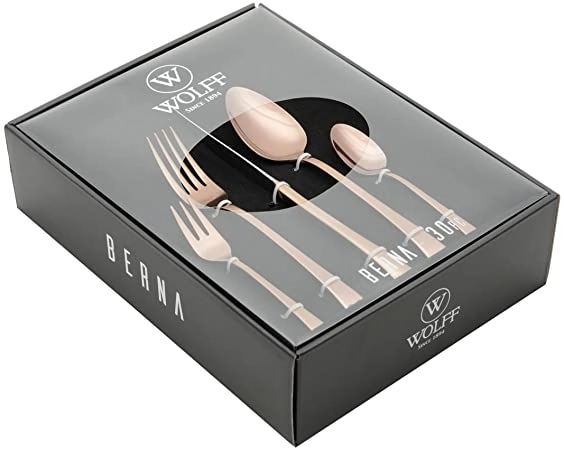 Faqueiro 30 Peças Berna em Inox Wolff Rose