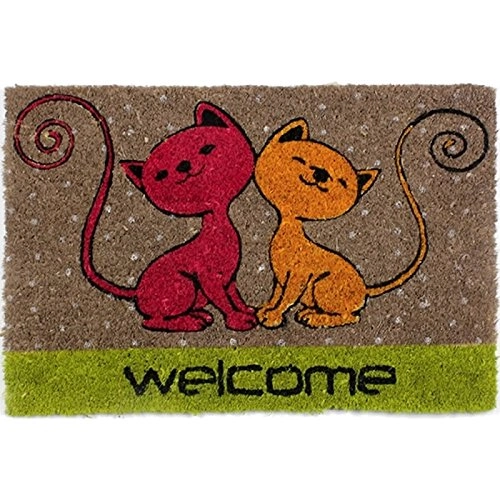 Capacho Coco Prestige 40x60cm 2 Gatos