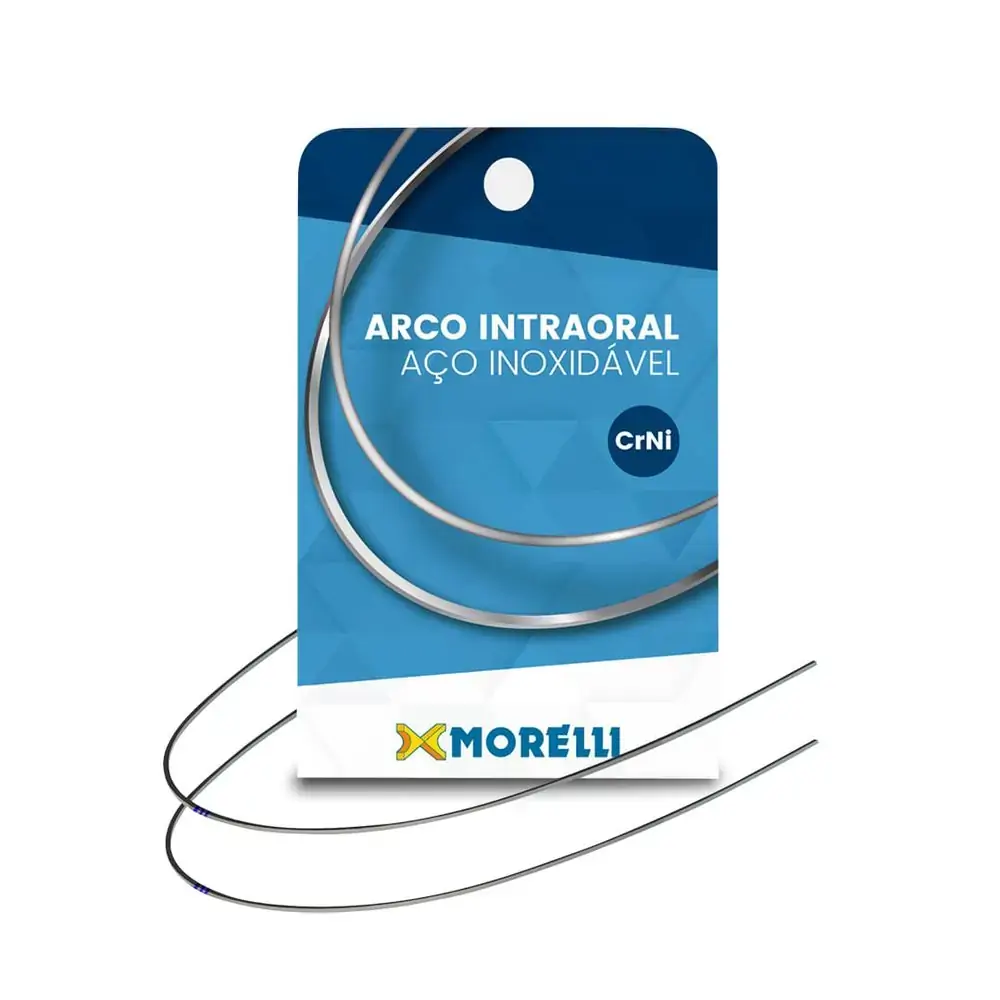 50.62.004 Arco Intraoral Superior Crni - Retangular 0,48x0,63mm (.019x.025) - Morelli - 50.62.004 Ar