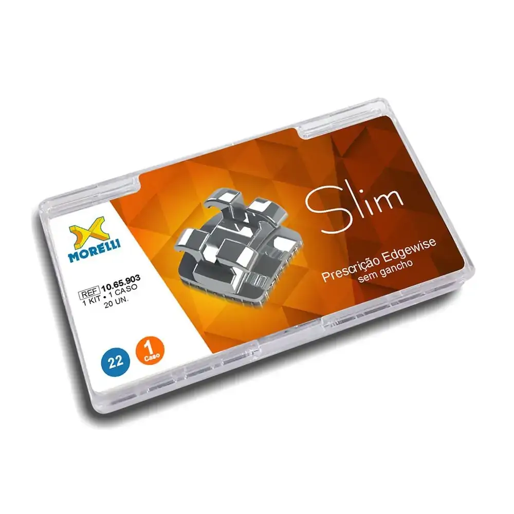 10.65.903 Kit de Bráquetes 01 Caso Prescrição Edgewise Slim 0.22 - Morelli
