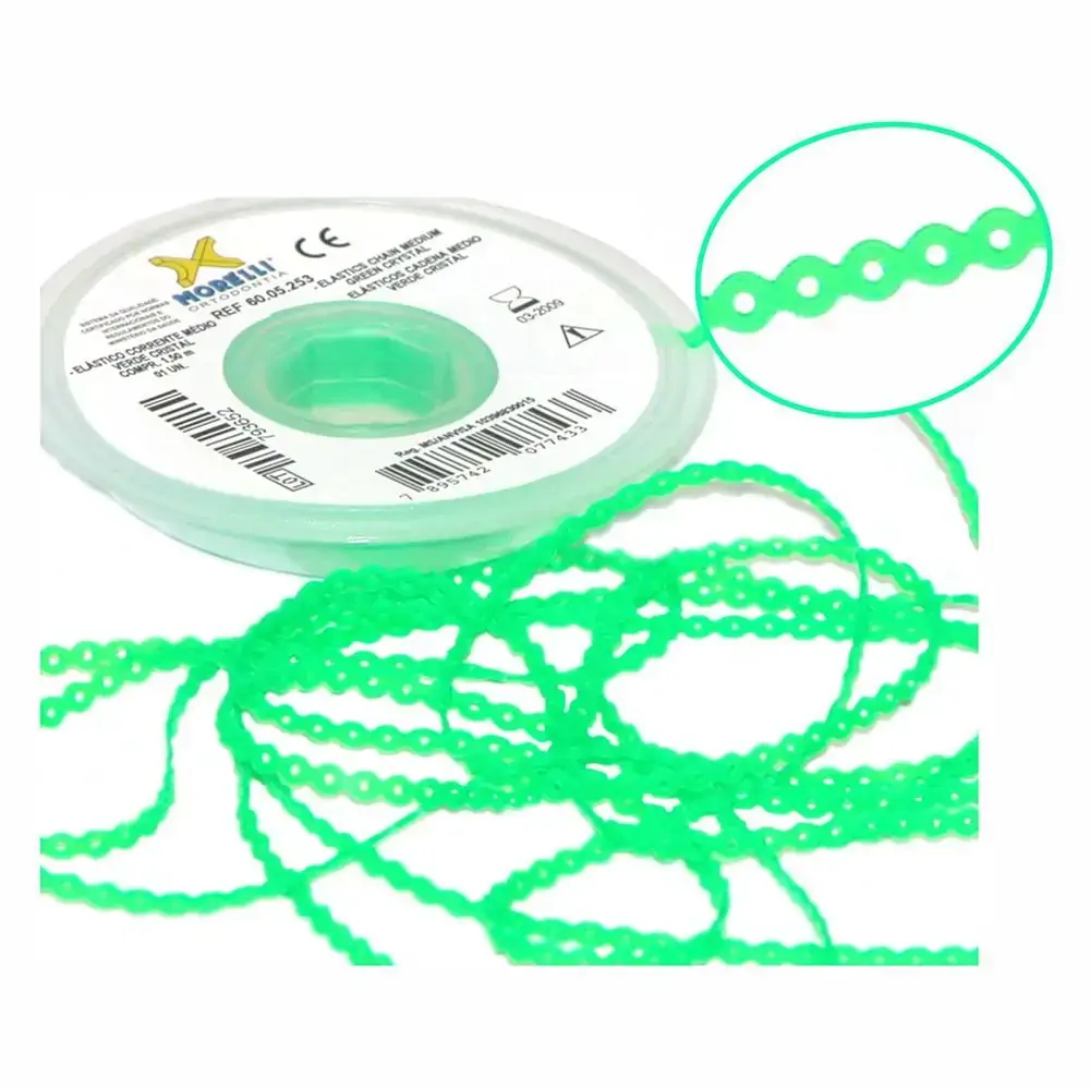 60.05.253 Elástico Corrente Médio Verde Cristal - Morelli