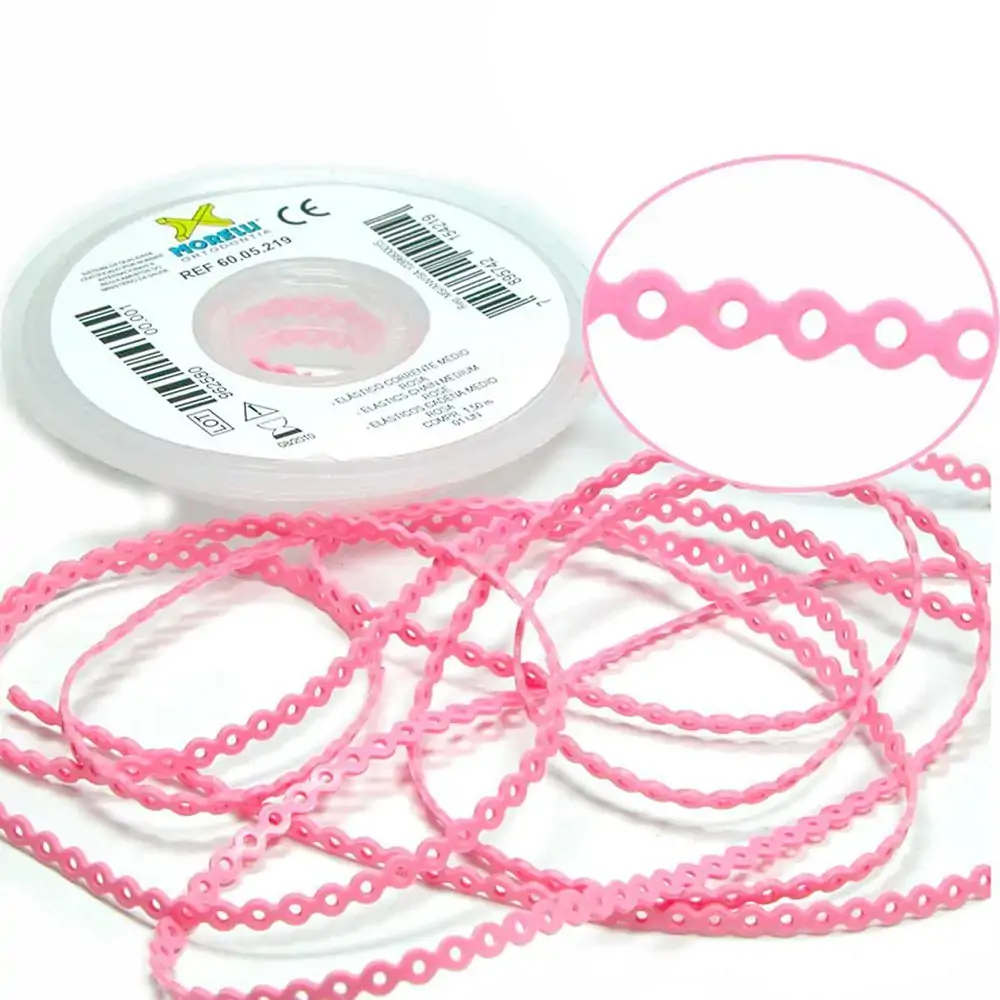 60.05.219 Elástico Corrente Médio Rosa Bebê 1,5m - Morelli