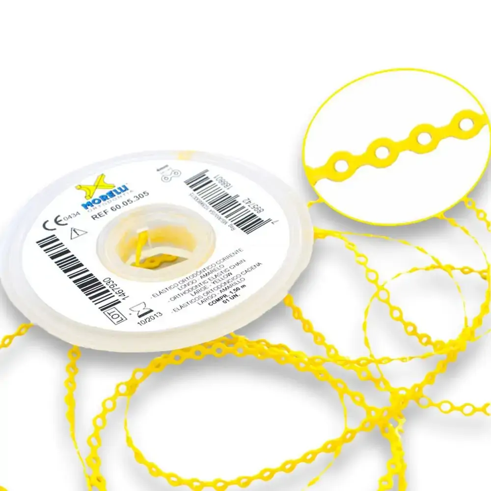 Elástico Corrente Longo - Morelli - Amarelo (Cód. 26.2848)