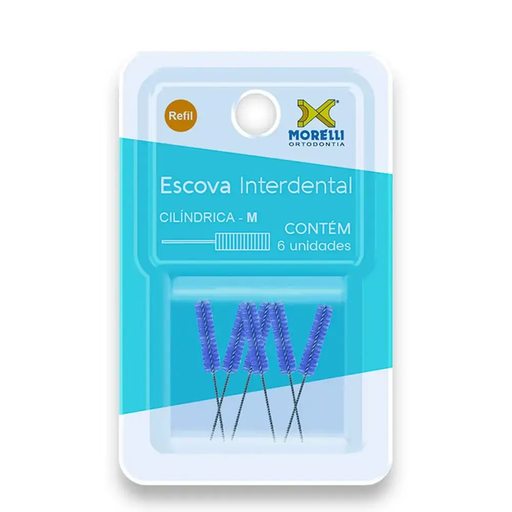 78.01.102 Refil Escova Interdental Cilíndrica M - Morelli - 7801102 Refil Escova Interdental Cilíndr