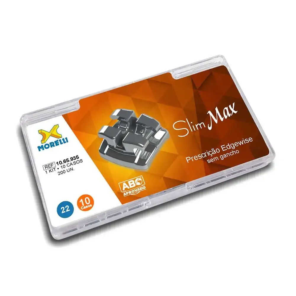 10.65.935 Kit de Bráquetes 10 Casos Prescrição Edgewise Slim Max 0.22 - Morelli