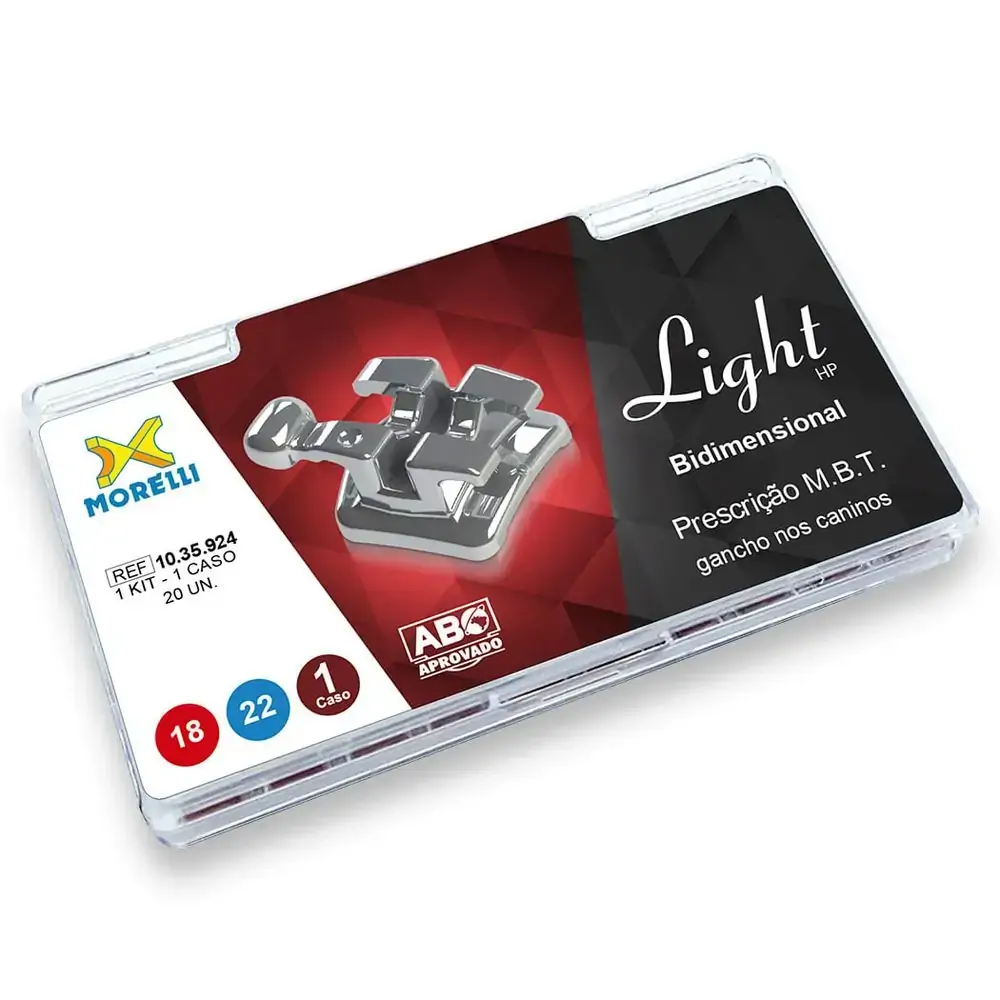 10.35.924 Kit de Bráquetes 01 Caso Prescrição M.b.t. Light Hp Bidimensional 0.18/0.22 Gan Can - More