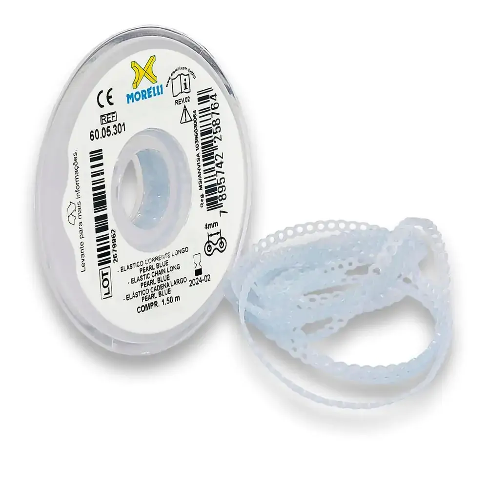 60.05.301 Elástico Corrente Longo Pearl Blue 1,5m - Morelli