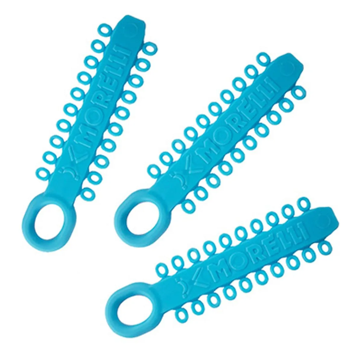 60.06.163 Elástico Ligadura Modular Antimicrobiano Azul Céu com 500 - Morelli