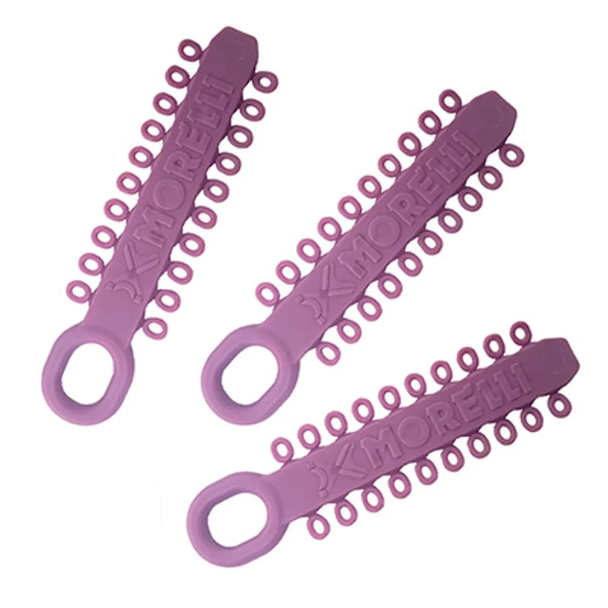 60.06.166 Elástico Ligadura Modular Antimicrobiano Roxo Ametista com 500 - Morelli