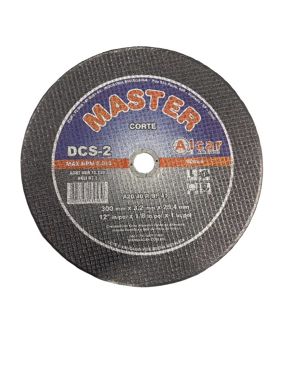 Disco De Corte 305x3.2x25mm Aço Alcar Mr 2t Dc0rn0358
