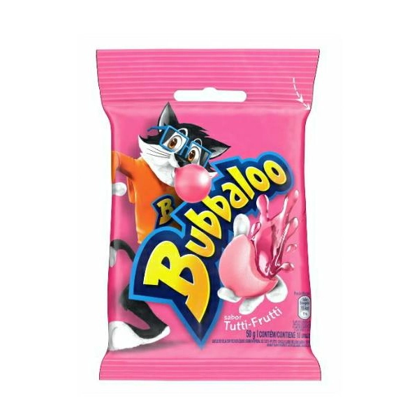 Chiclete Tutti Frutti Bubbaloo Pacote 50g 10 Unidades