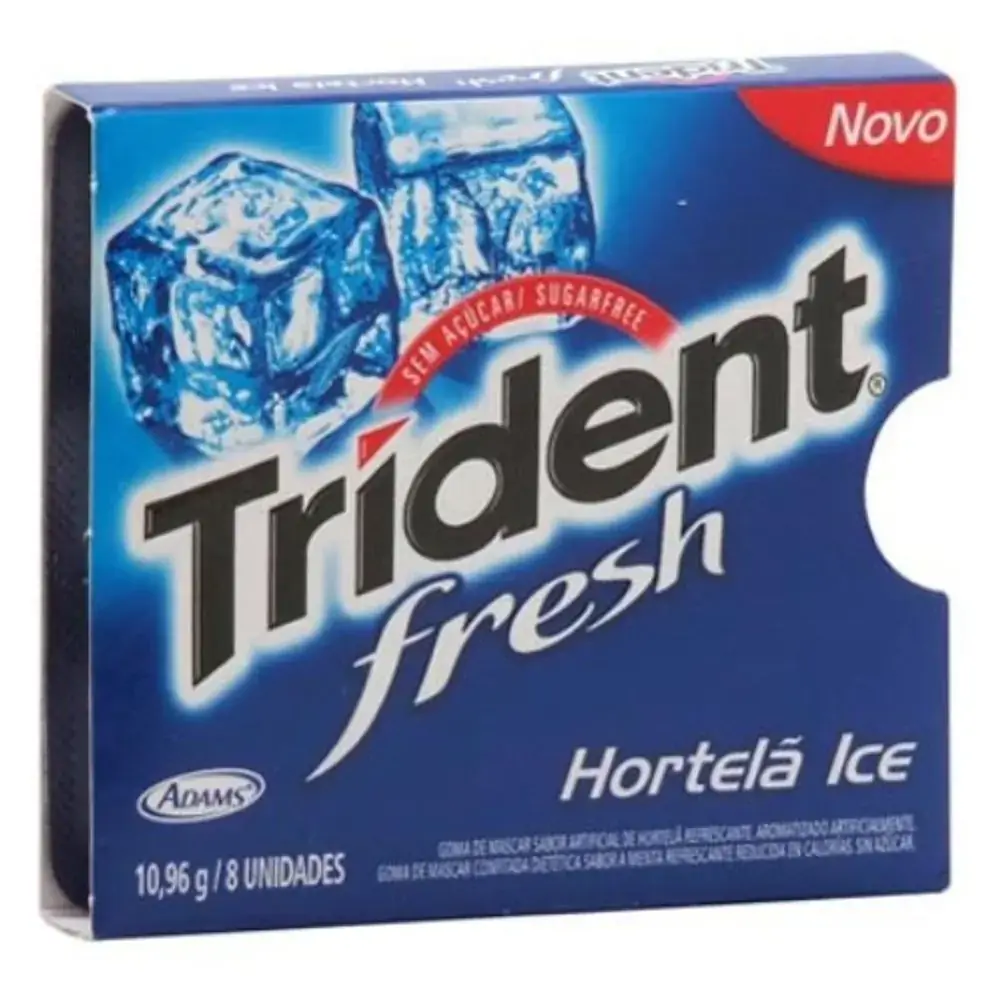 Chicle Trident Fresh 10, Hortela/ice