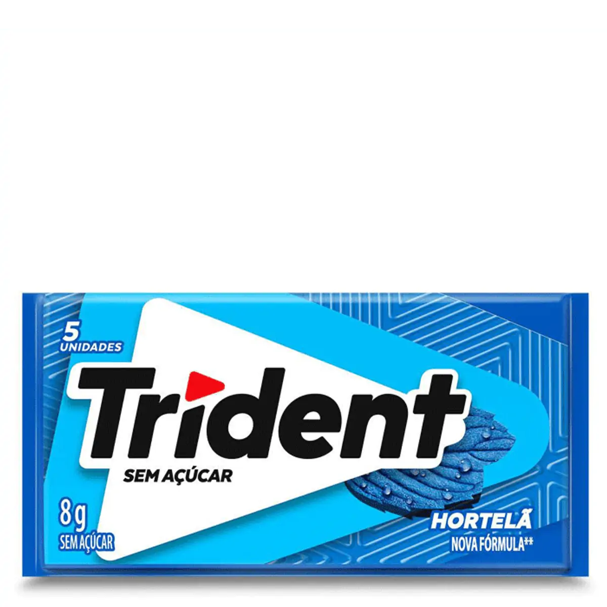 Chiclete Trident Hortelã Sem Açúcar 8g - Embalagem com 5 unid.