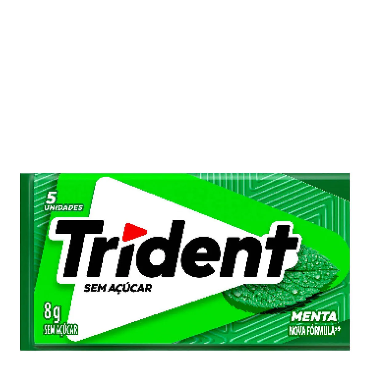 Chiclete Trident Menta Sem Açúcar 8g - Embalagem com 5 unid.