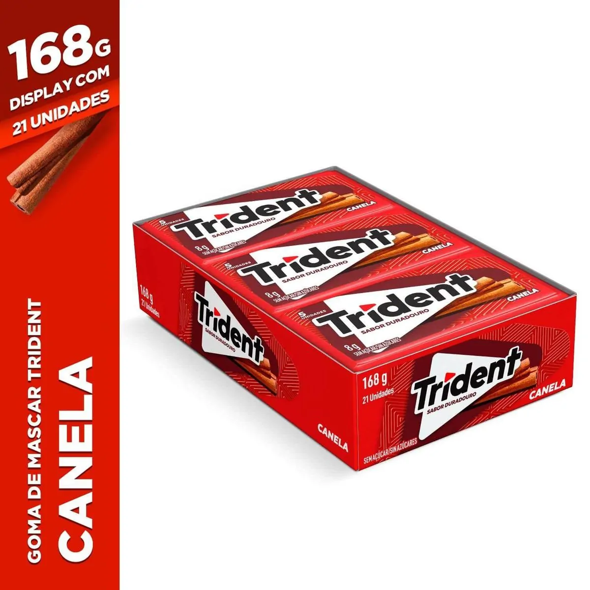 Chicle Trident Canela 21unidade X 8,5g