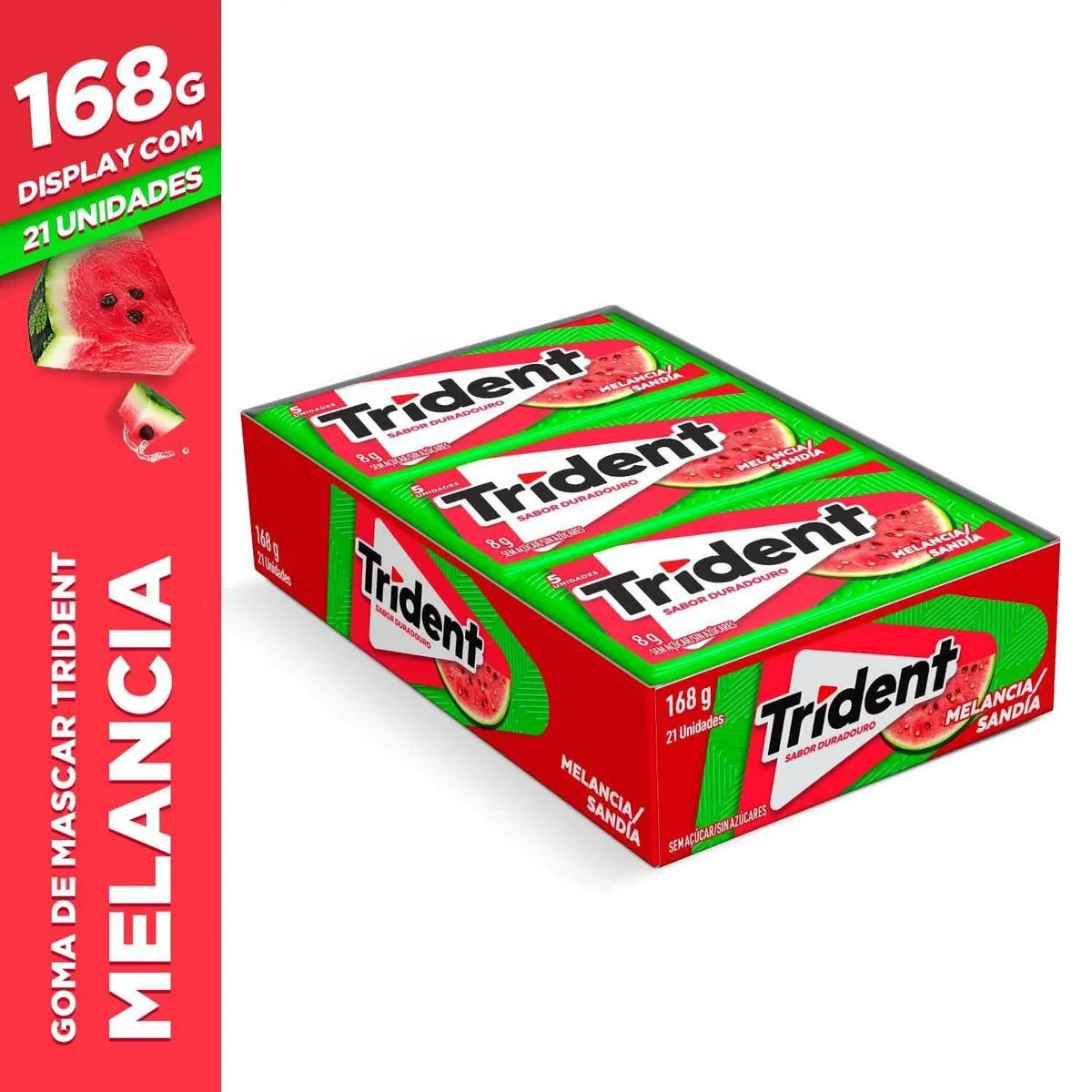 Chicle Trident Melancia Twist 21unidade X 8,5g
