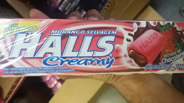 Drops Halls Chocolate Morango 21x1unidade