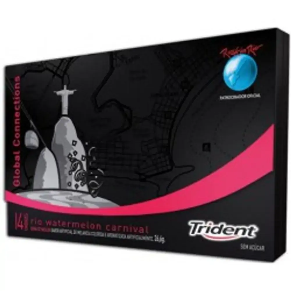 Goma De Mascar Acid Blueberry Zero Açúcar Trident Xsenses Caixa 26,6g 14 Unidades Leve Mais Pague Me