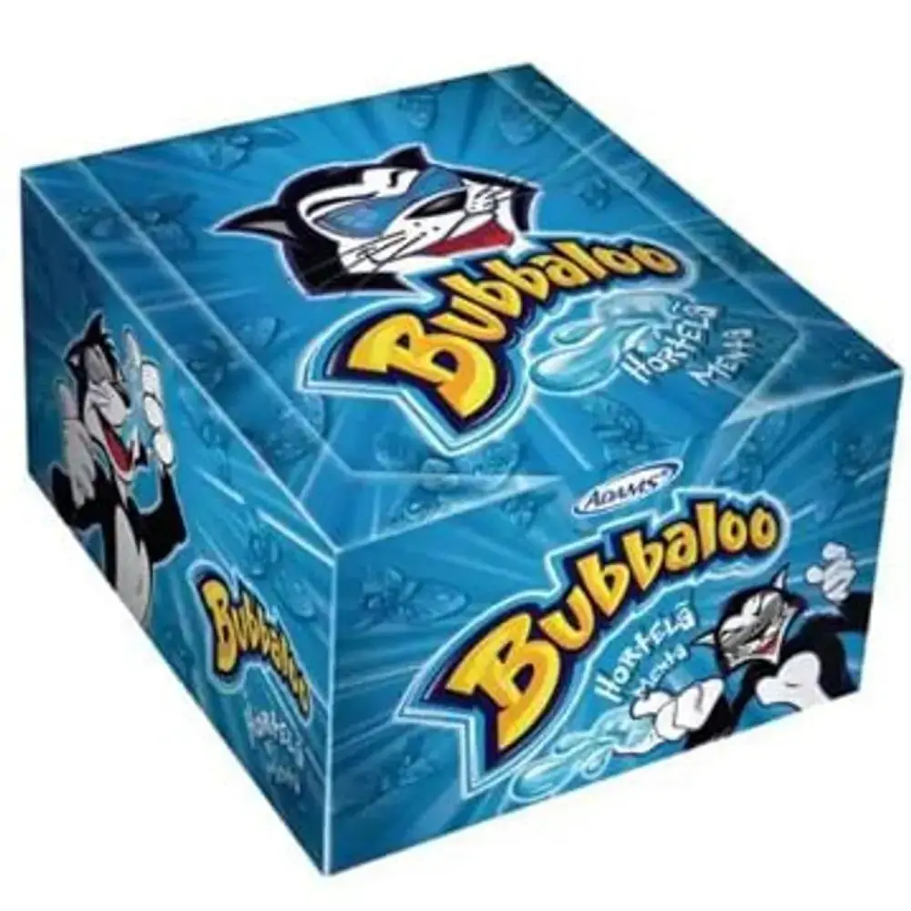 Chiclete Hortelã Menta Bubbaloo Caixa 300g 60 Unidades