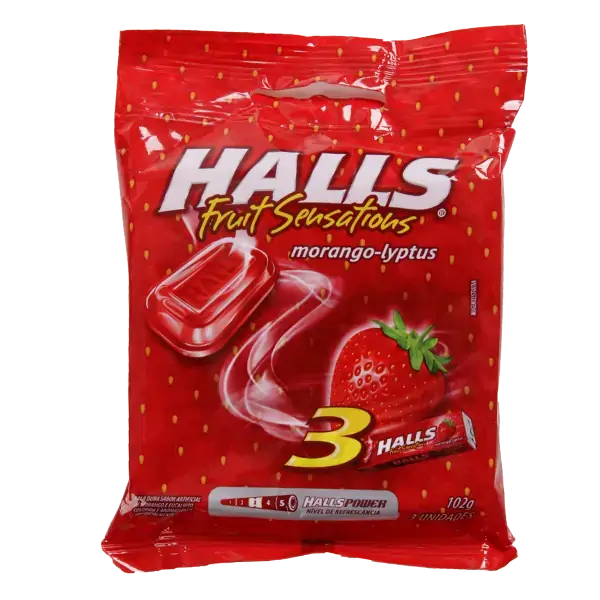 Drops Halls C/3 Morango