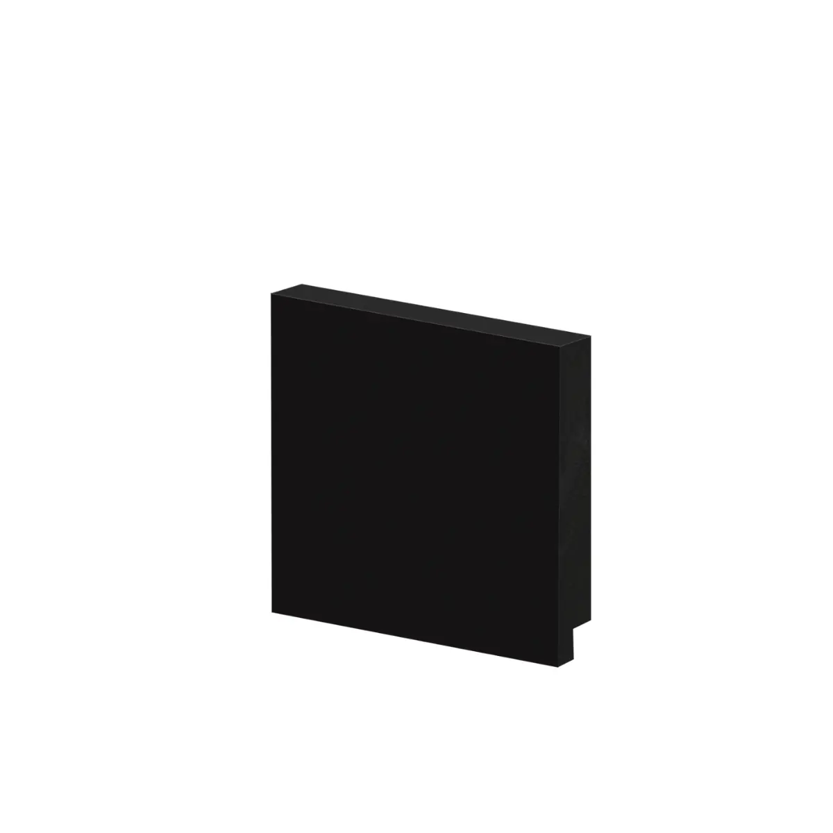 Rodape Poliestireno 07cm Preto Liso 2,40m 50007 Arquitech