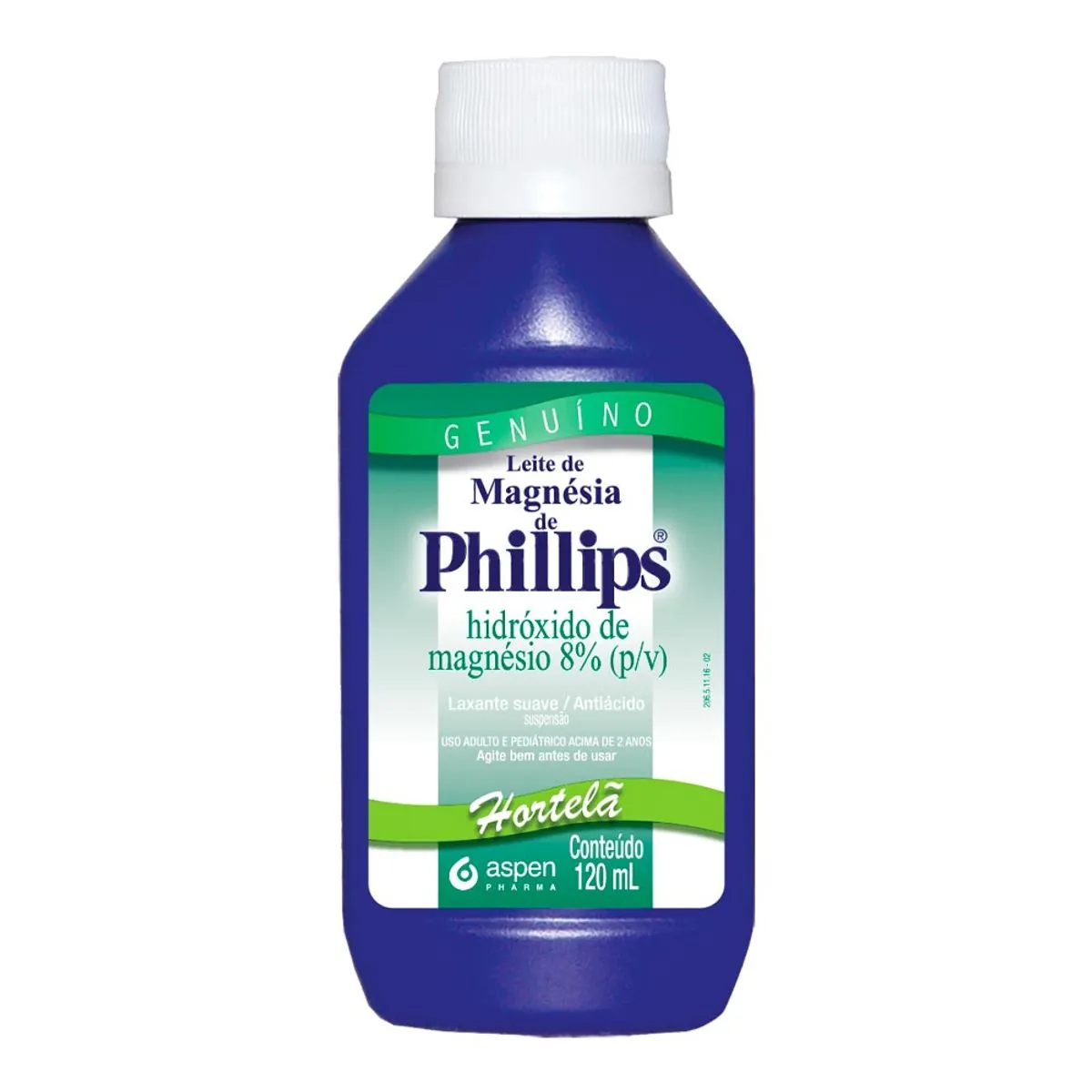 Leite De Magnésia De Phillips Hortelã Aspen Pharma Frasco 120ml