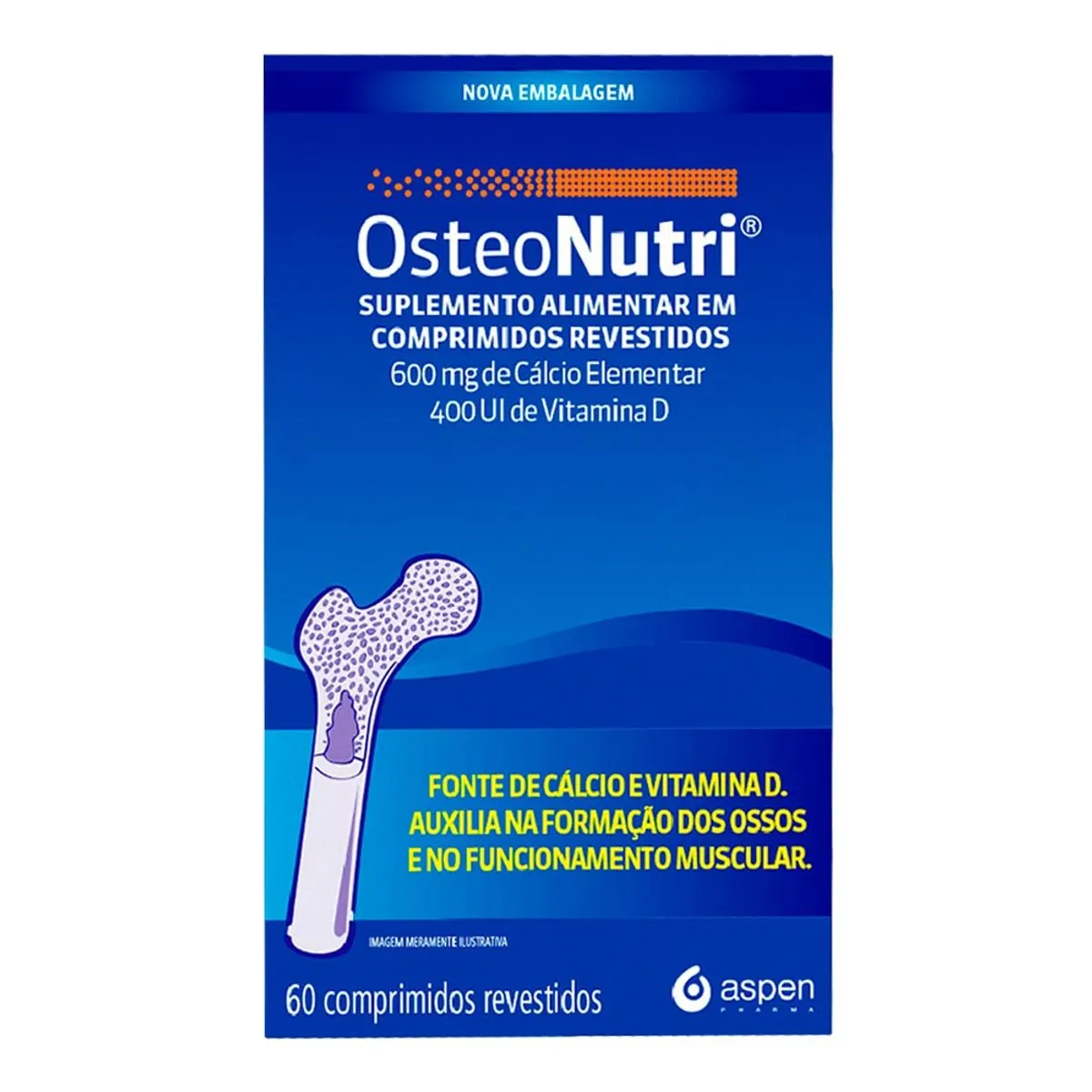 Osteonutri 600mg 400ui 60cp A Aspen .