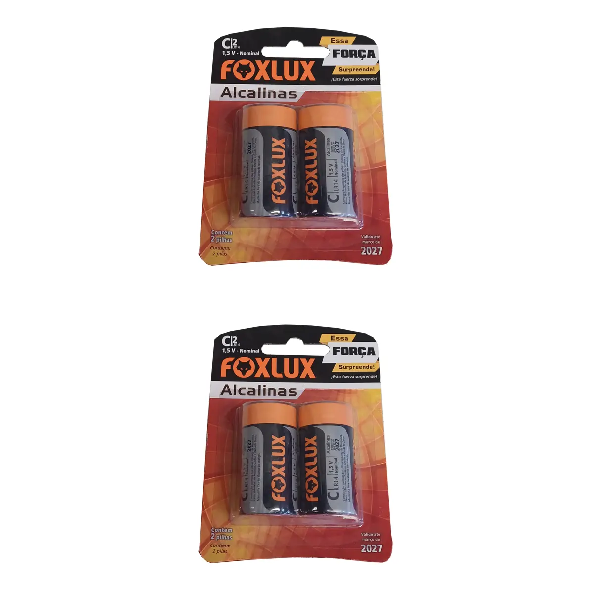 Kit 4 Pilha Alcalina Foxlux C