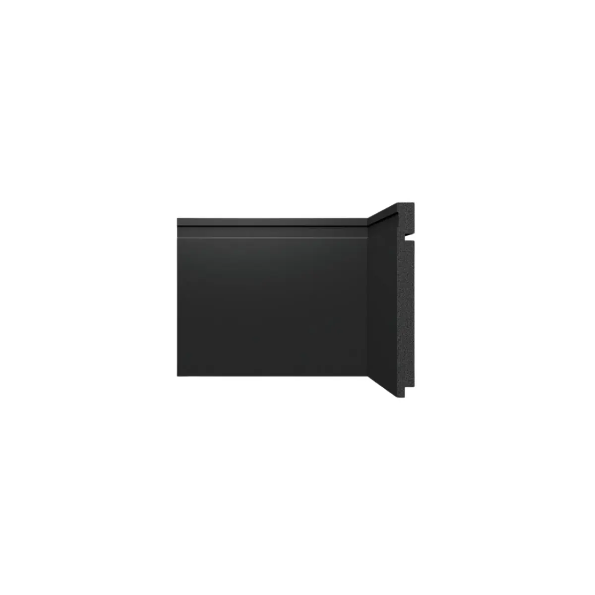 Rodapé De Poliestireno 3505 Preto Com 20cm Santa Luzia
