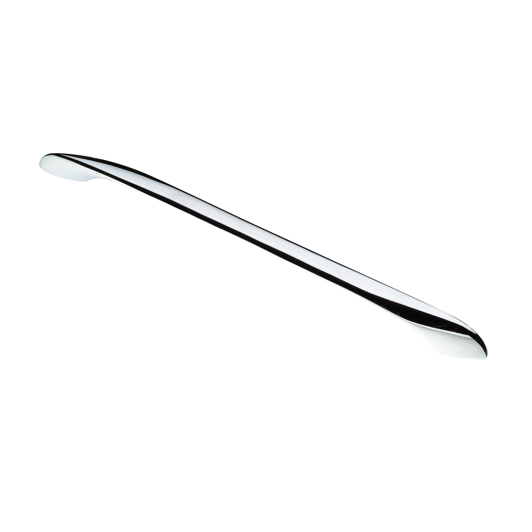 Puxador para Móveis Vidro e Zamac Prata 288mm