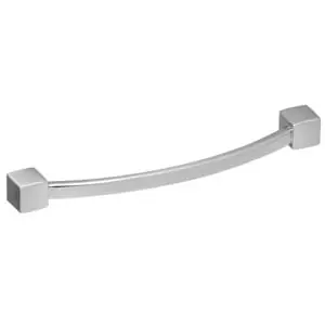 Puxador para Móveis 96mm Zamac Cromado Acetinado Prata Italy Line