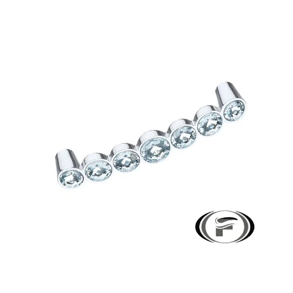 Puxador De Sobrepor Cristal Il 4474 Italy Line 128mm
