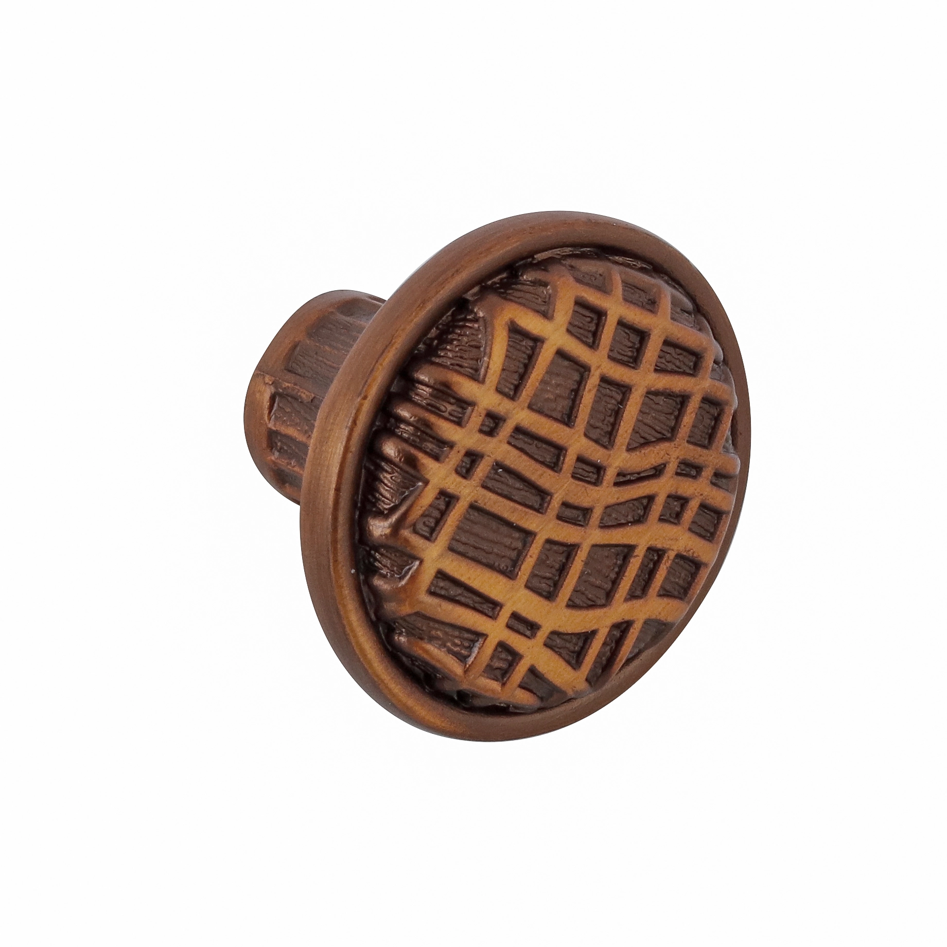 Puxador para Móveis Sobrepor Zamac 30mm Cobre Antigo 2 peças