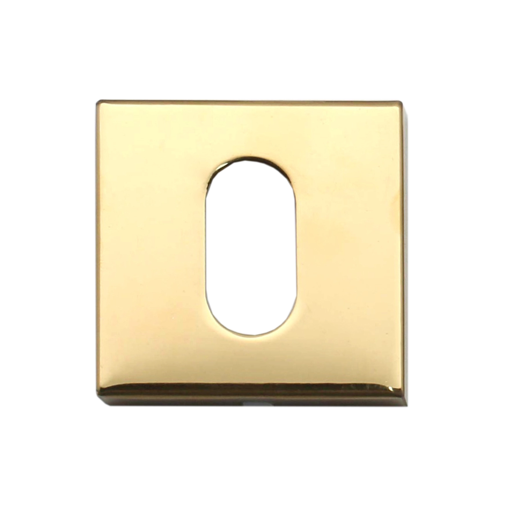Roseta para Porta Interna Aço Inox Quadrada Dourado Italyline