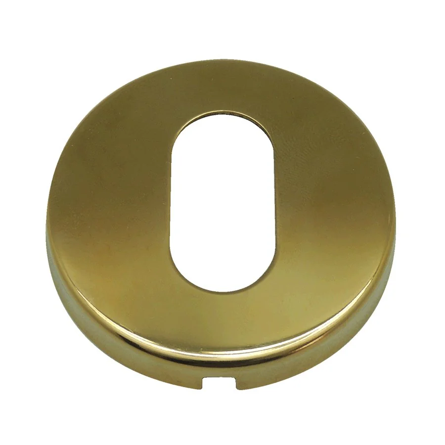 Roseta Redonda Para Fechadura Inox Dourado Italy Line - Il220-do Dourado - 50mm