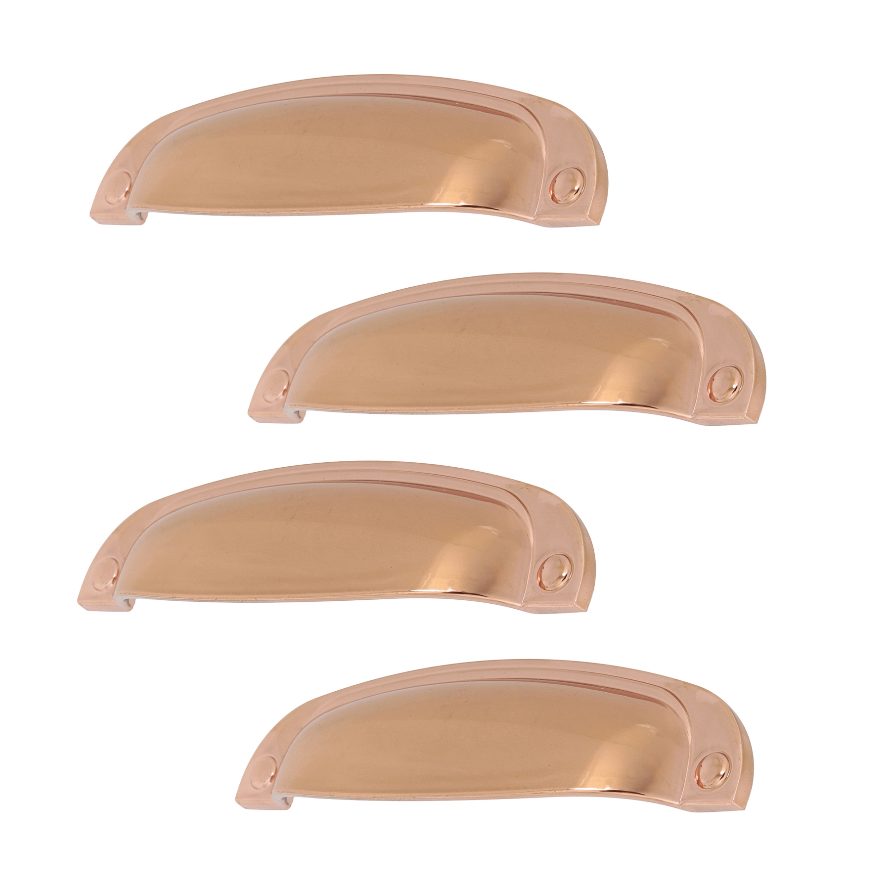 Kit de Puxadores para Móveis Zamac 96mm Rose Gold Italy Line