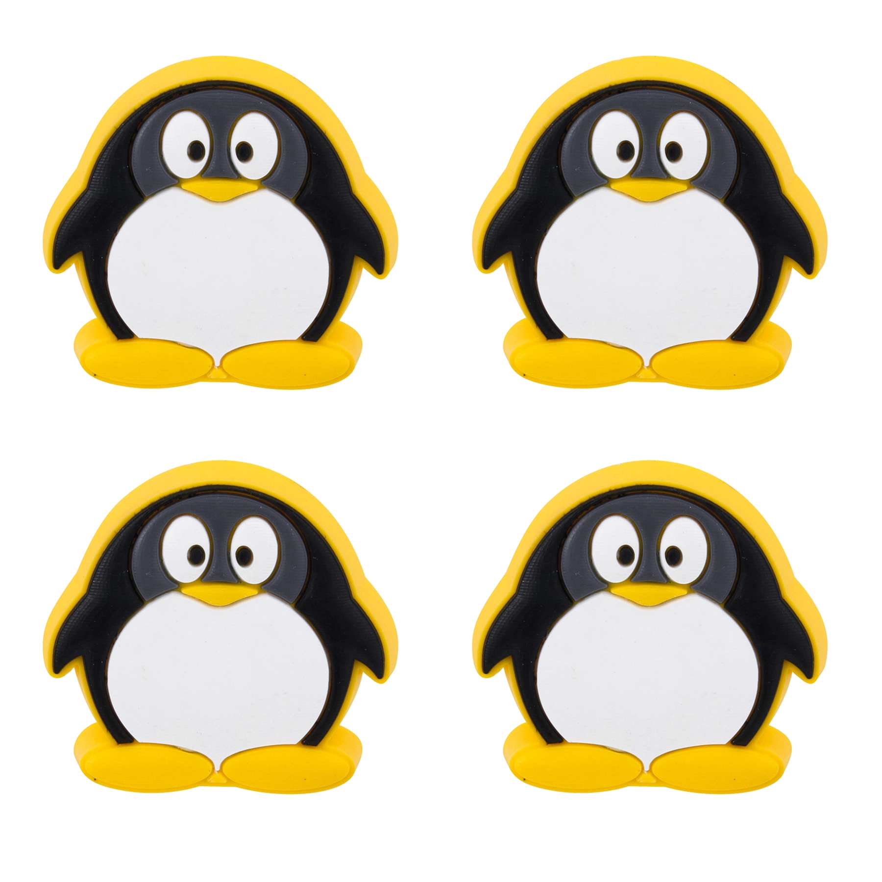 Kit de Puxadores Infantil para Móveis 42mm Pinguim 4 peças